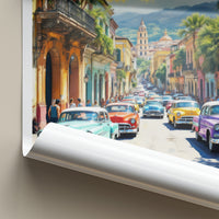 Havana Poster - Cuba Travel Art - Iconic Classic Car Street Home Decor