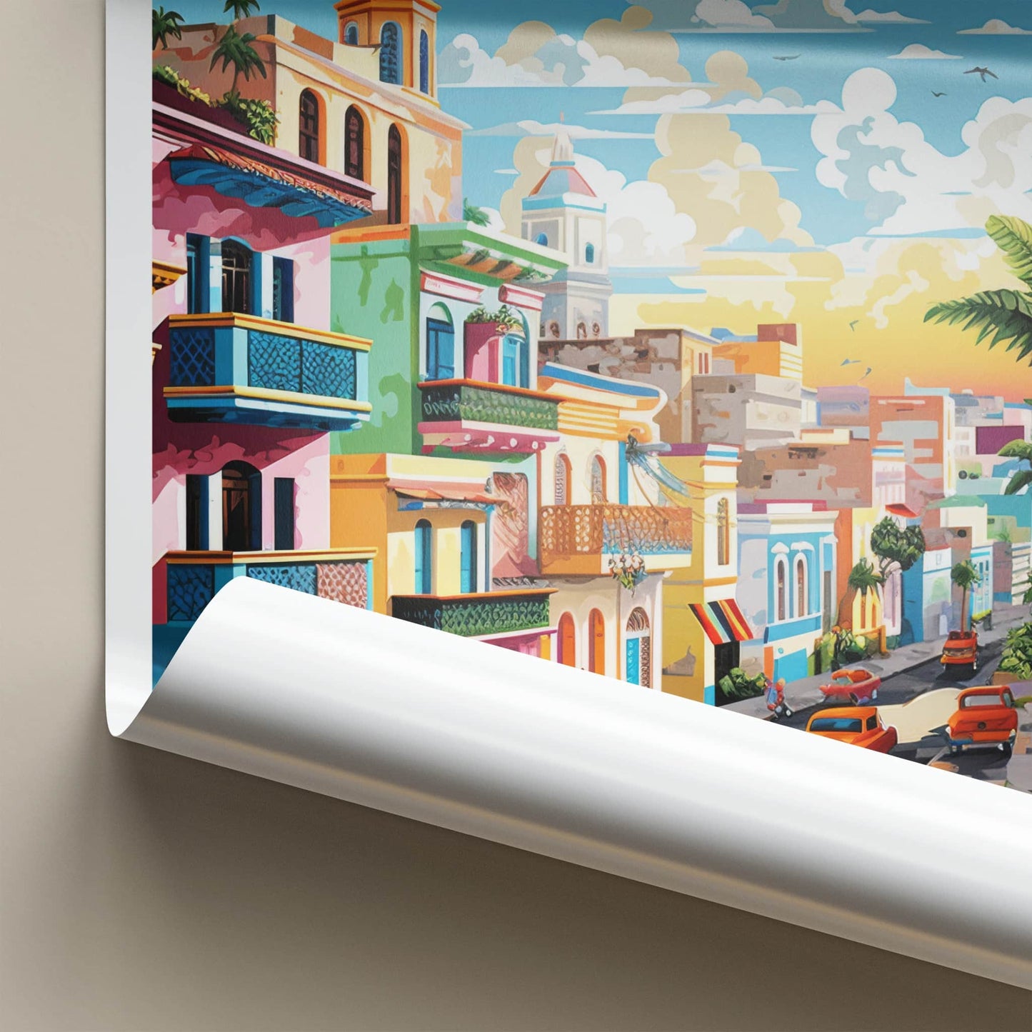 Havana Poster - Cuba Travel Art - Vibrant Cityscape Street Home Decor