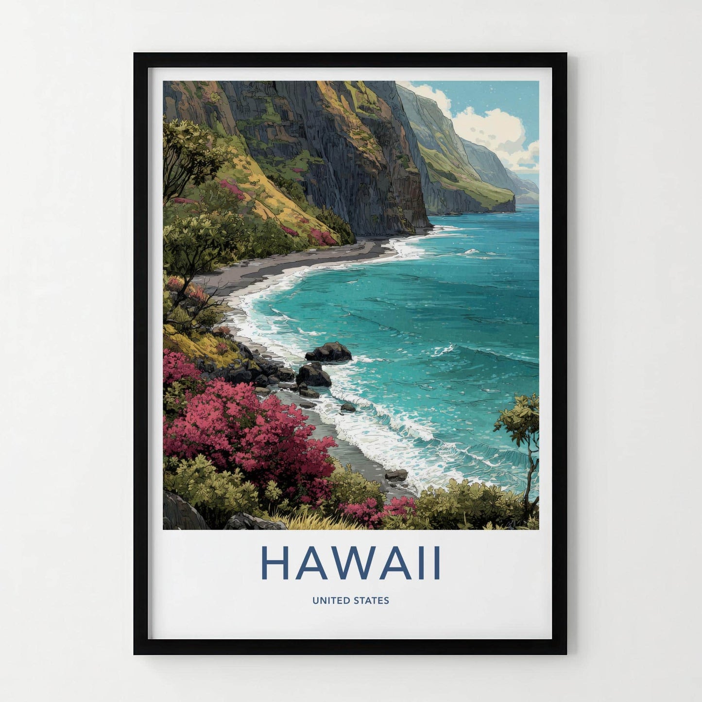 Hawaii Poster - Hawaii Scenic Art - Lush Coastal Scenery Wall Decor