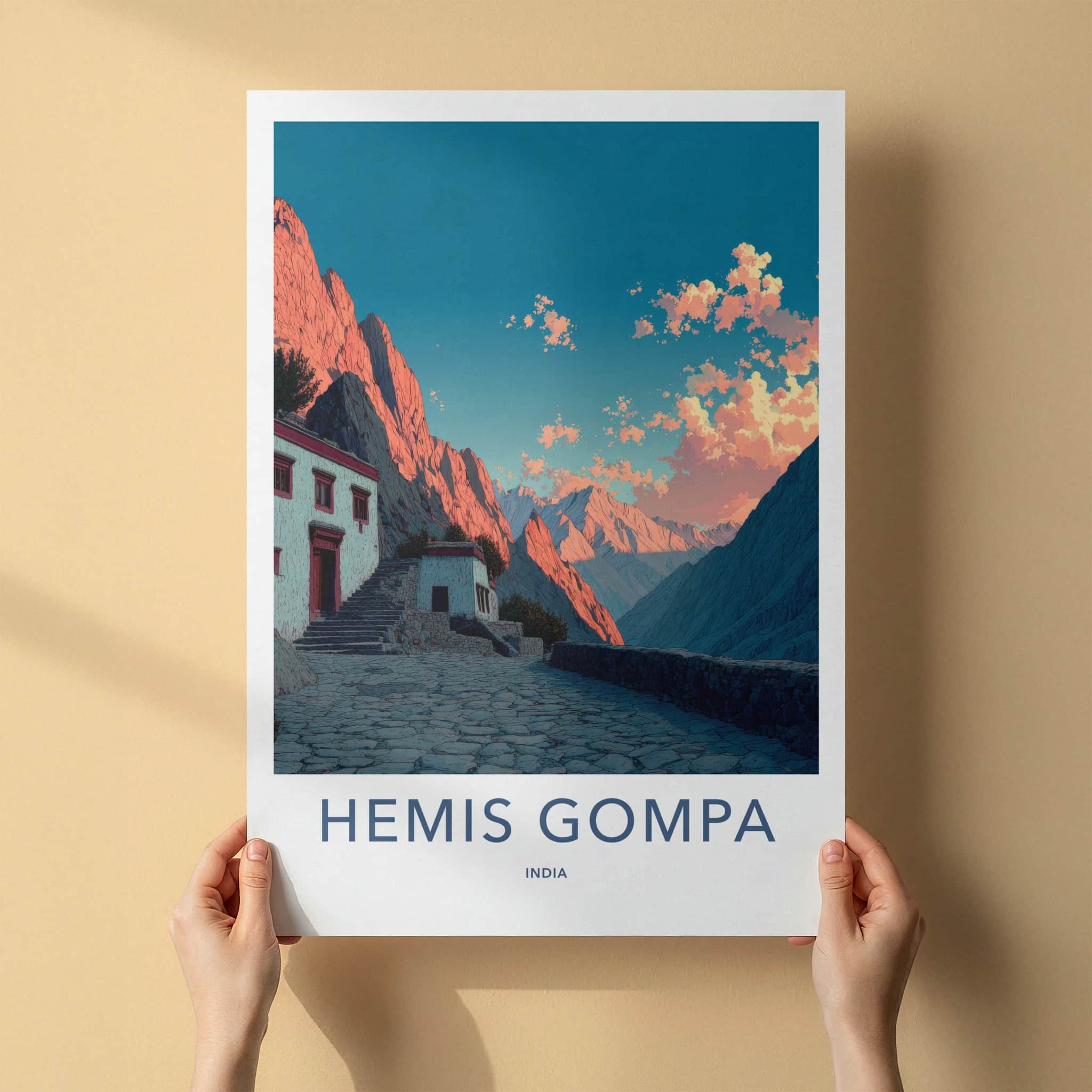 Hemis Gompa Poster - India Art Print - Ladakh Monastery Complex Wall Decor