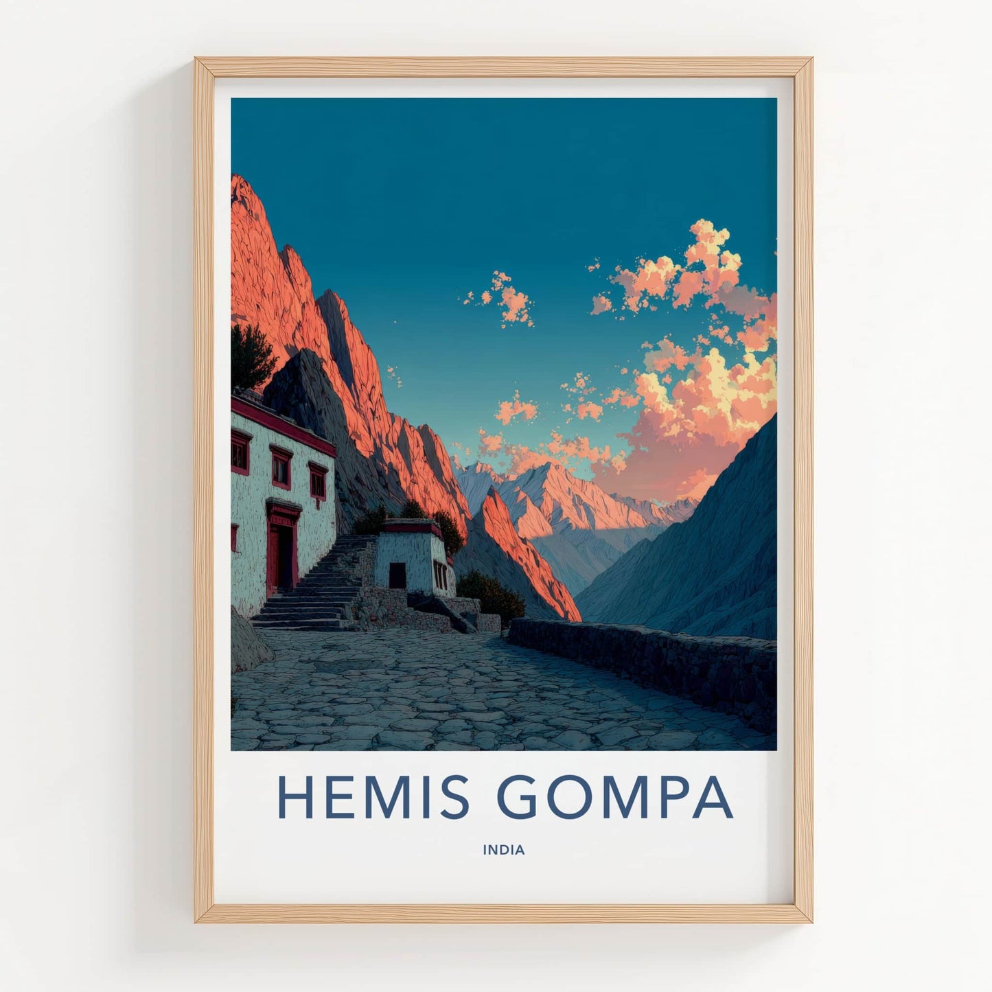 Hemis Gompa Poster - India Art Print - Ladakh Monastery Complex Wall Decor