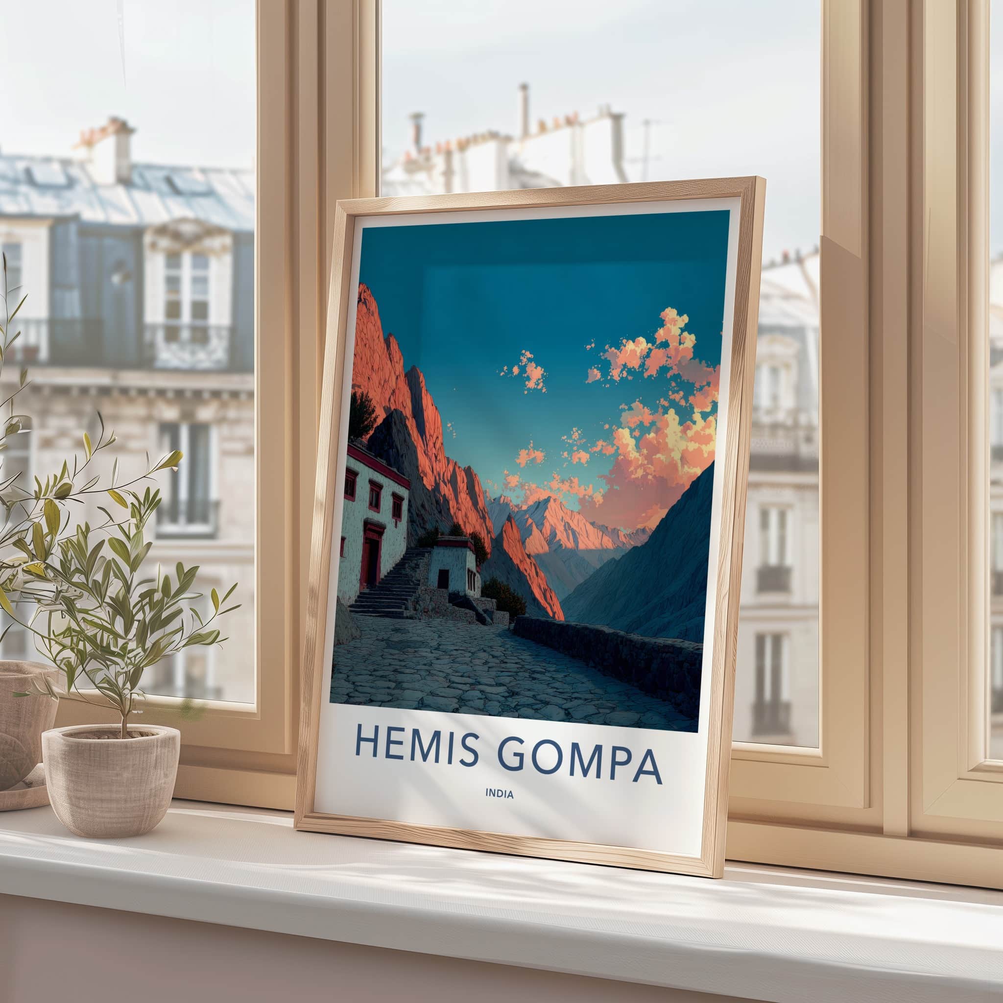 Hemis Gompa Poster - India Art Print - Ladakh Monastery Complex Wall Decor