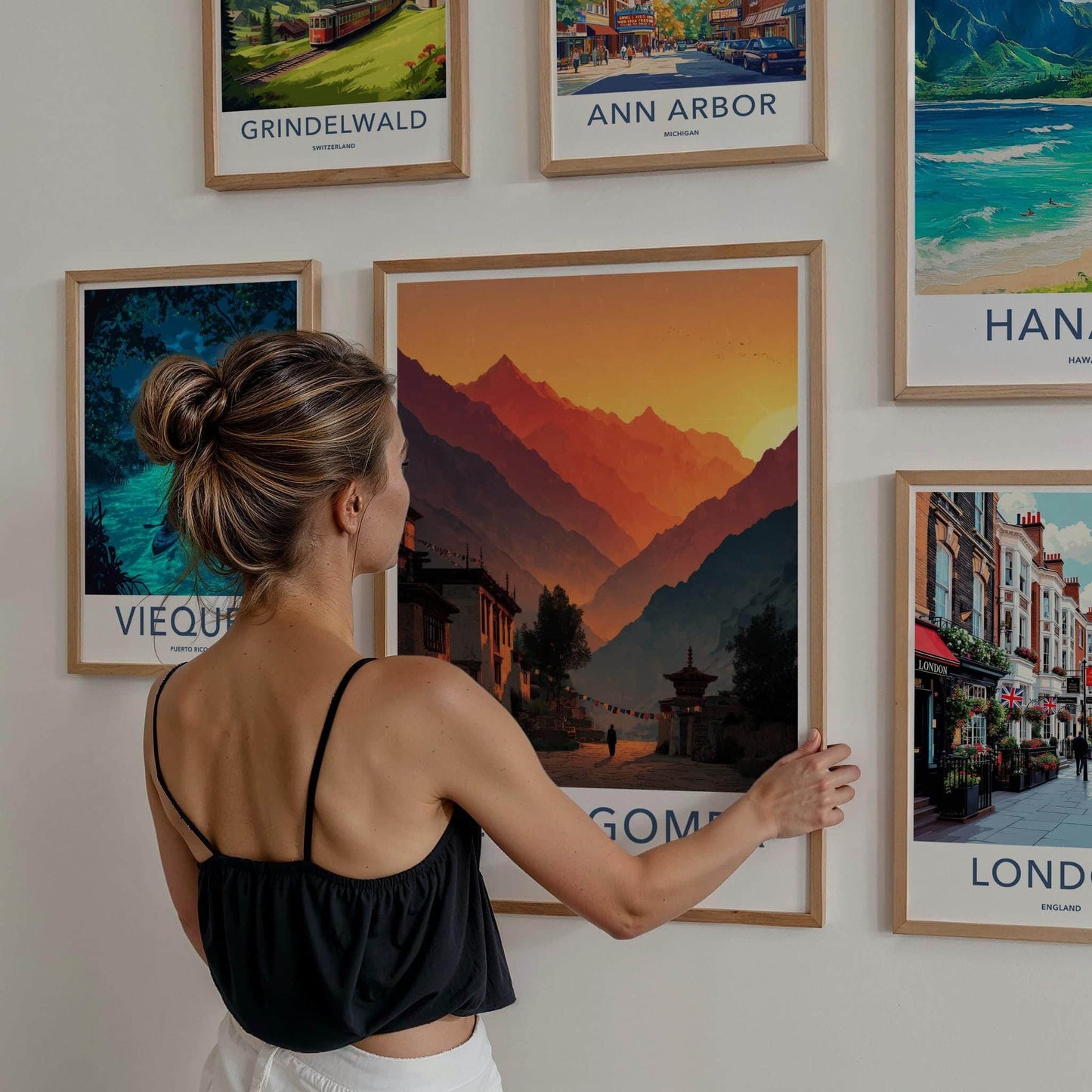 Hemis Gompa Poster - India Travel Art - Ladakh Monastery Valley Sunset Wall Decor