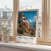 Hemis Monastery Poster - India Ladakh Cliffside Building Gallery Art