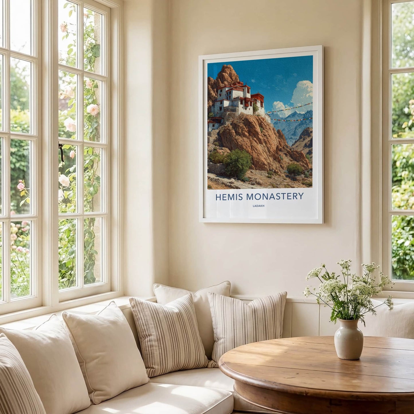 Hemis Monastery Poster - India Ladakh Cliffside Building Gallery Art