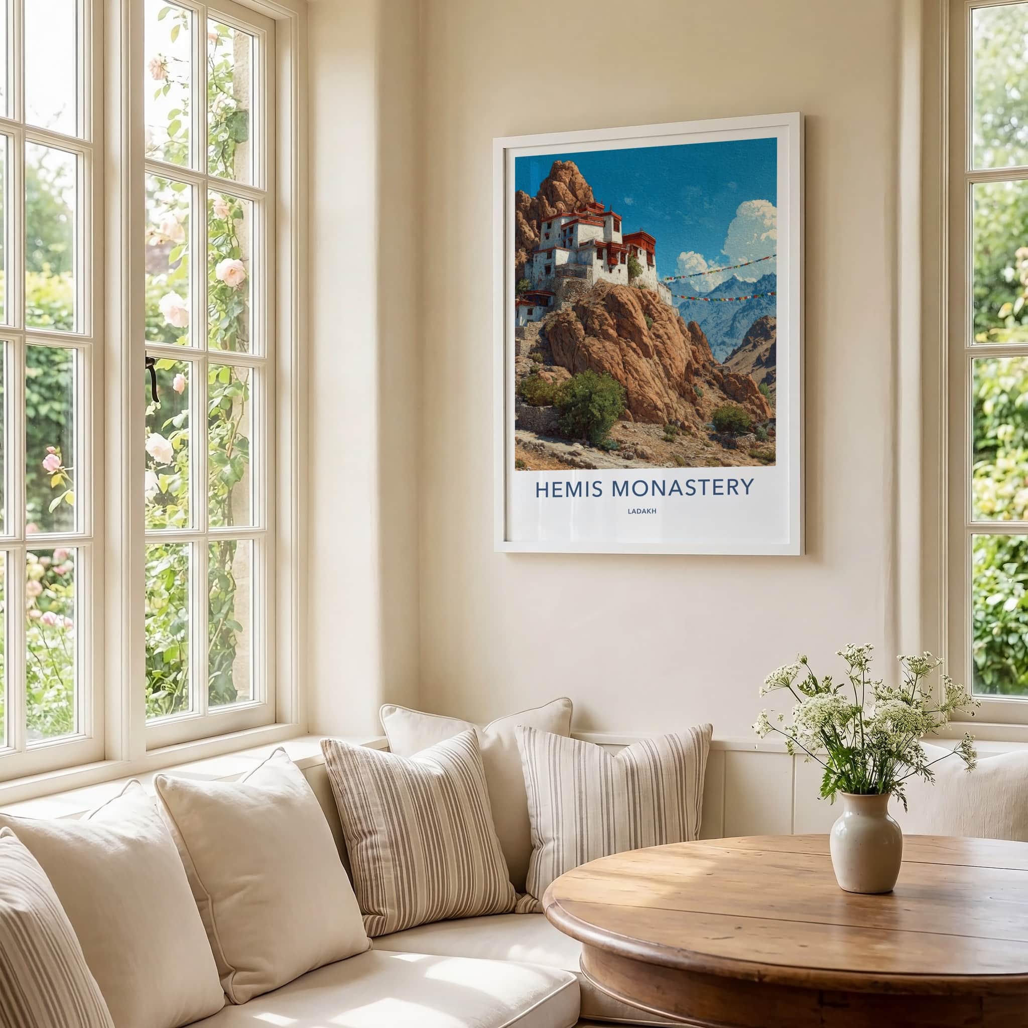 Hemis Monastery Poster - India Ladakh Cliffside Building Gallery Art