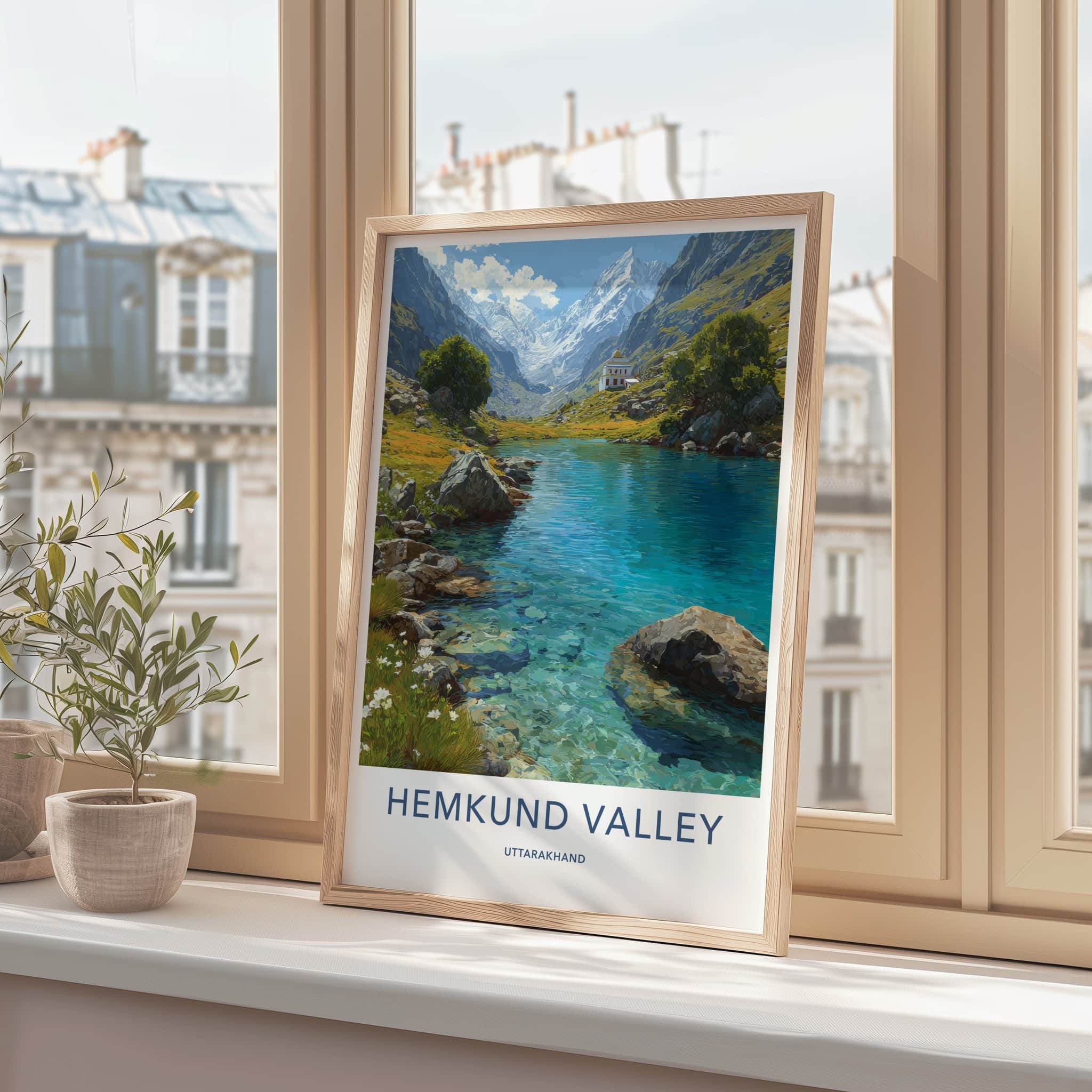 Hemkund Valley Poster - India Uttarakhand Mountain Lake Gallery Art
