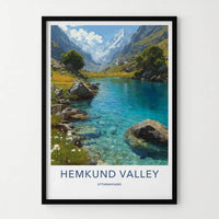 Hemkund Valley Poster - India Uttarakhand Mountain Lake Gallery Art