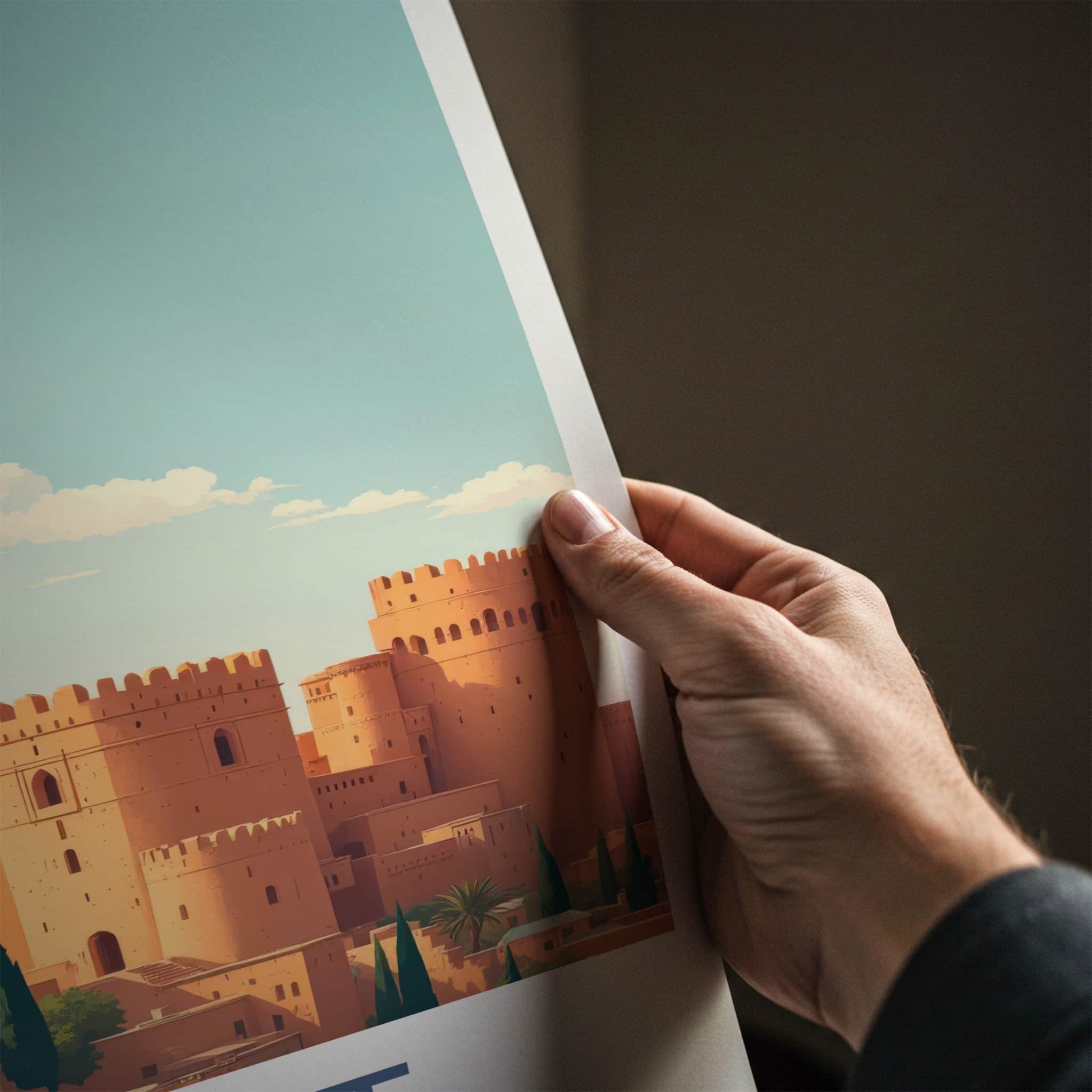 Herat Poster - Afghanistan Travel Art - Historic Adobe Fortress Home Decor
