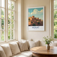 Herat Poster - Afghanistan Wall Art - Adobe Walled Towers Home Decor