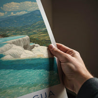 Hierve el Agua Poster - Mexico Travel Art - Natural Spring Pools Home Decor