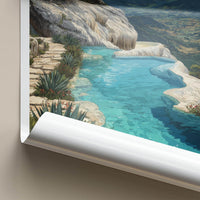 Hierve El Agua Poster - Mexico Travel Art - Petrified Mineral Falls Home Decor