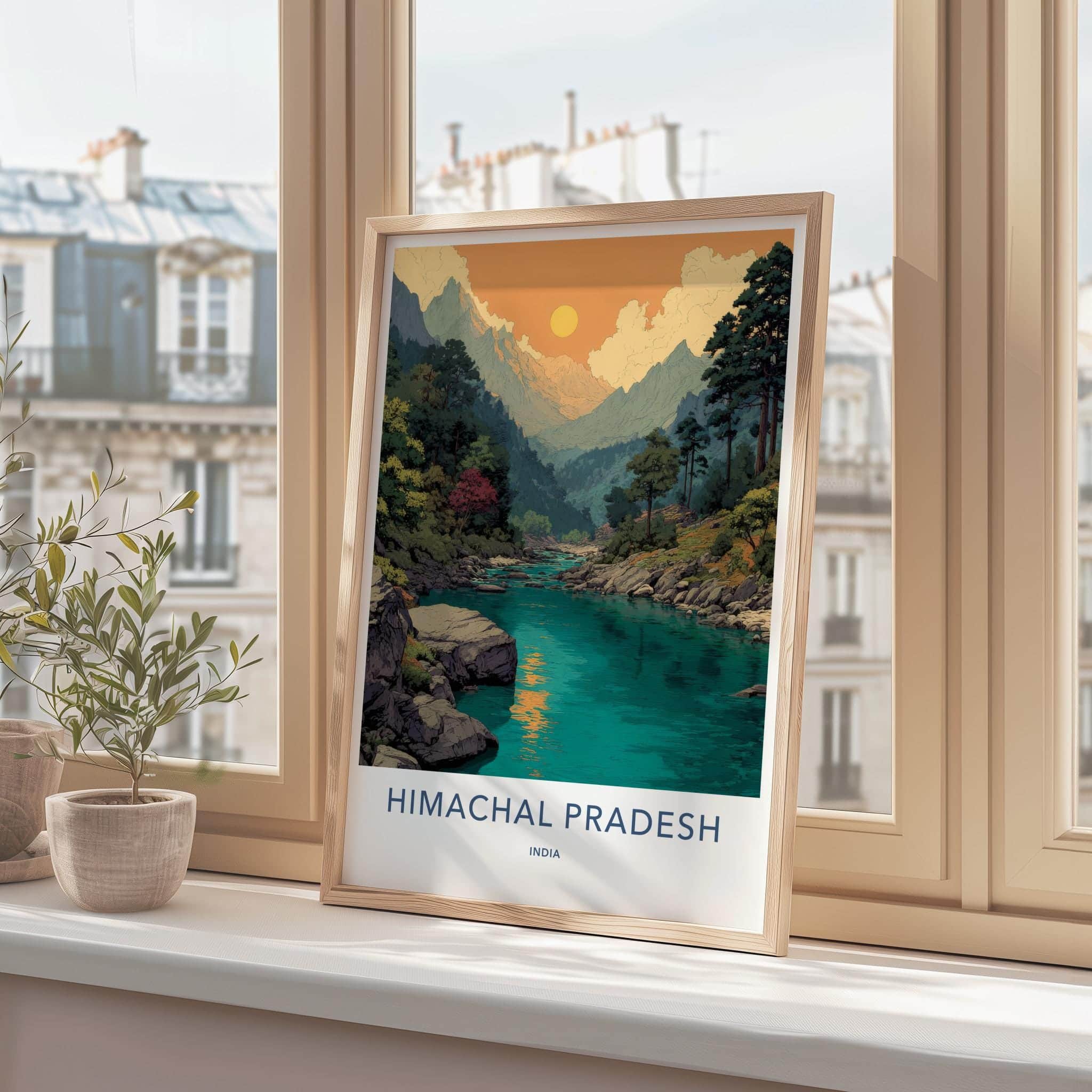 Himachal Pradesh Poster - India Fine Art - Himachal Pradesh River Scene Gift