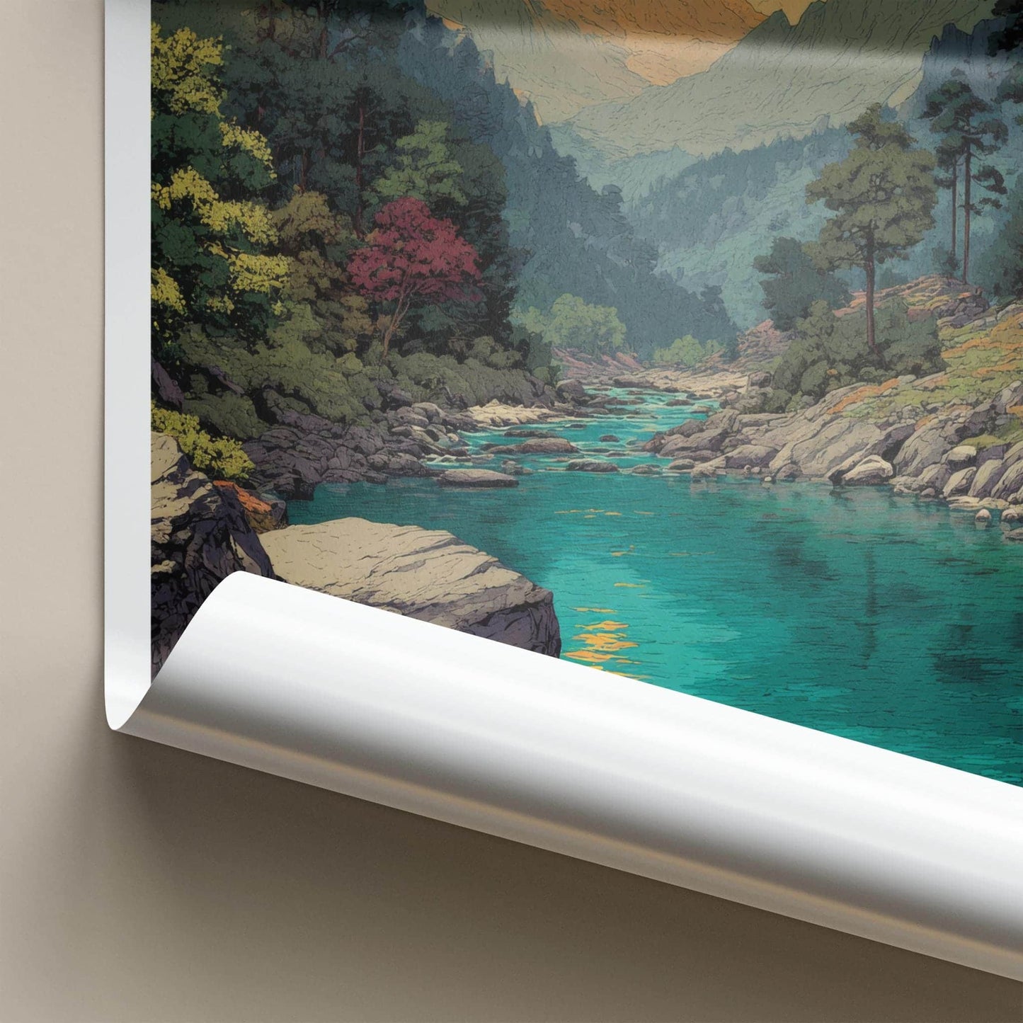 Himachal Pradesh Poster - India Fine Art - Himachal Pradesh River Scene Gift