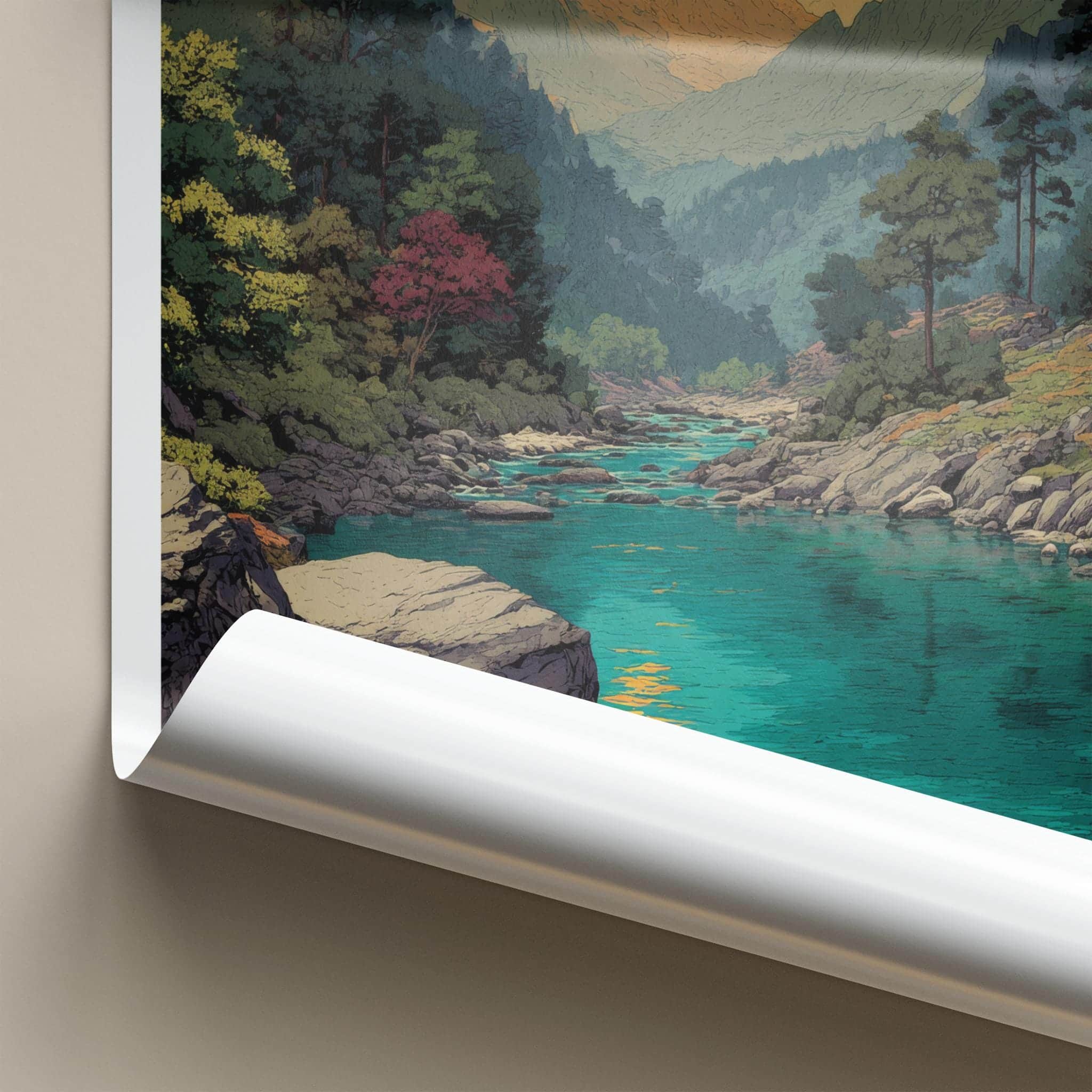 Himachal Pradesh Poster - India Fine Art - Himachal Pradesh River Scene Gift
