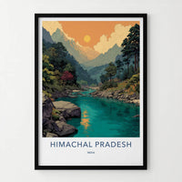 Himachal Pradesh Poster - India Fine Art - Himachal Pradesh River Scene Gift