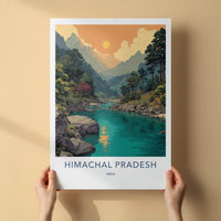 Himachal Pradesh Poster - India Fine Art - Himachal Pradesh River Scene Gift