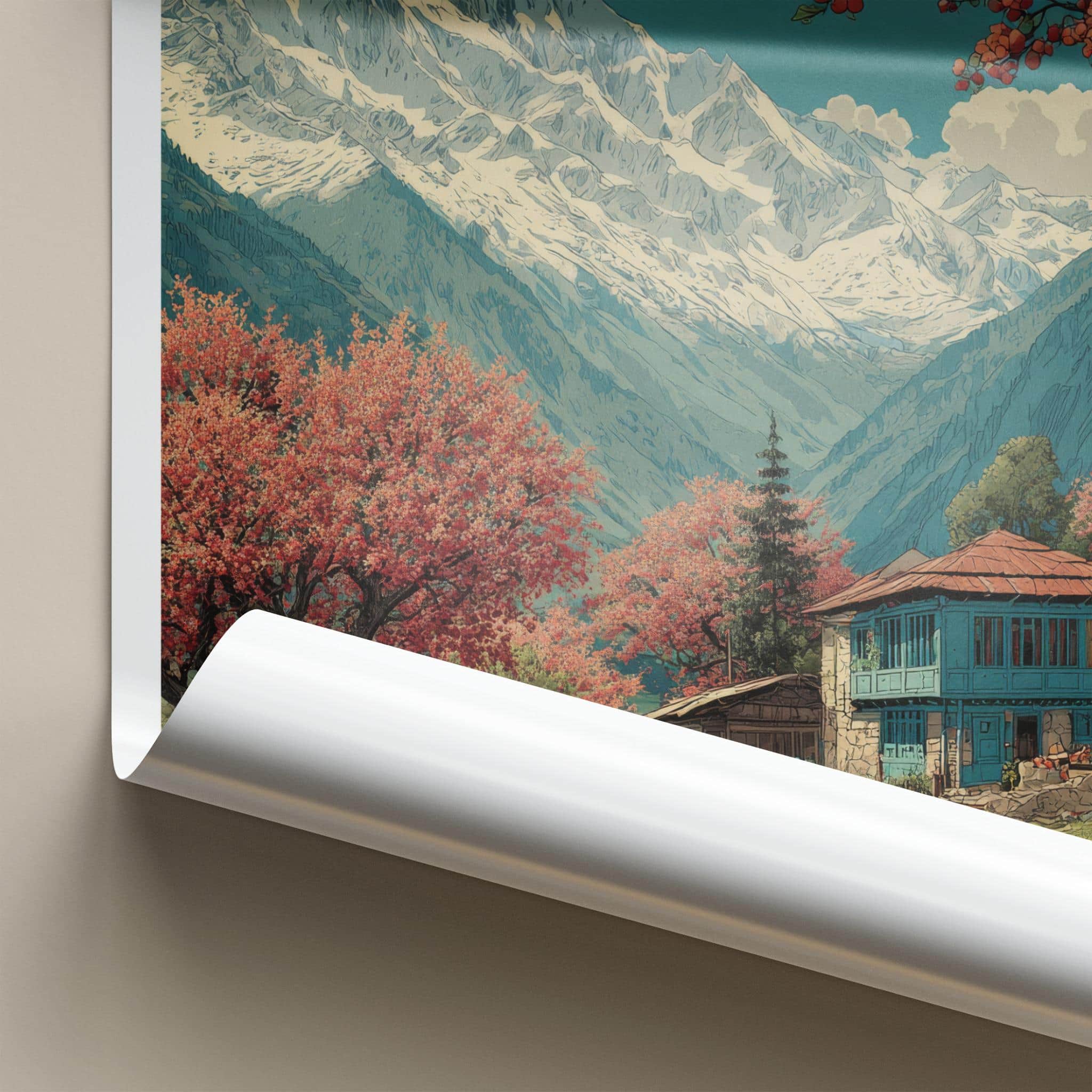 Himachal Pradesh Poster - India Fine Art - Himachal Pradesh Snowy Peaks Home Art