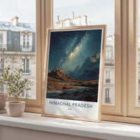 Himachal Pradesh Poster - India Fine Art - Himachal Pradesh Starry Night View Gift