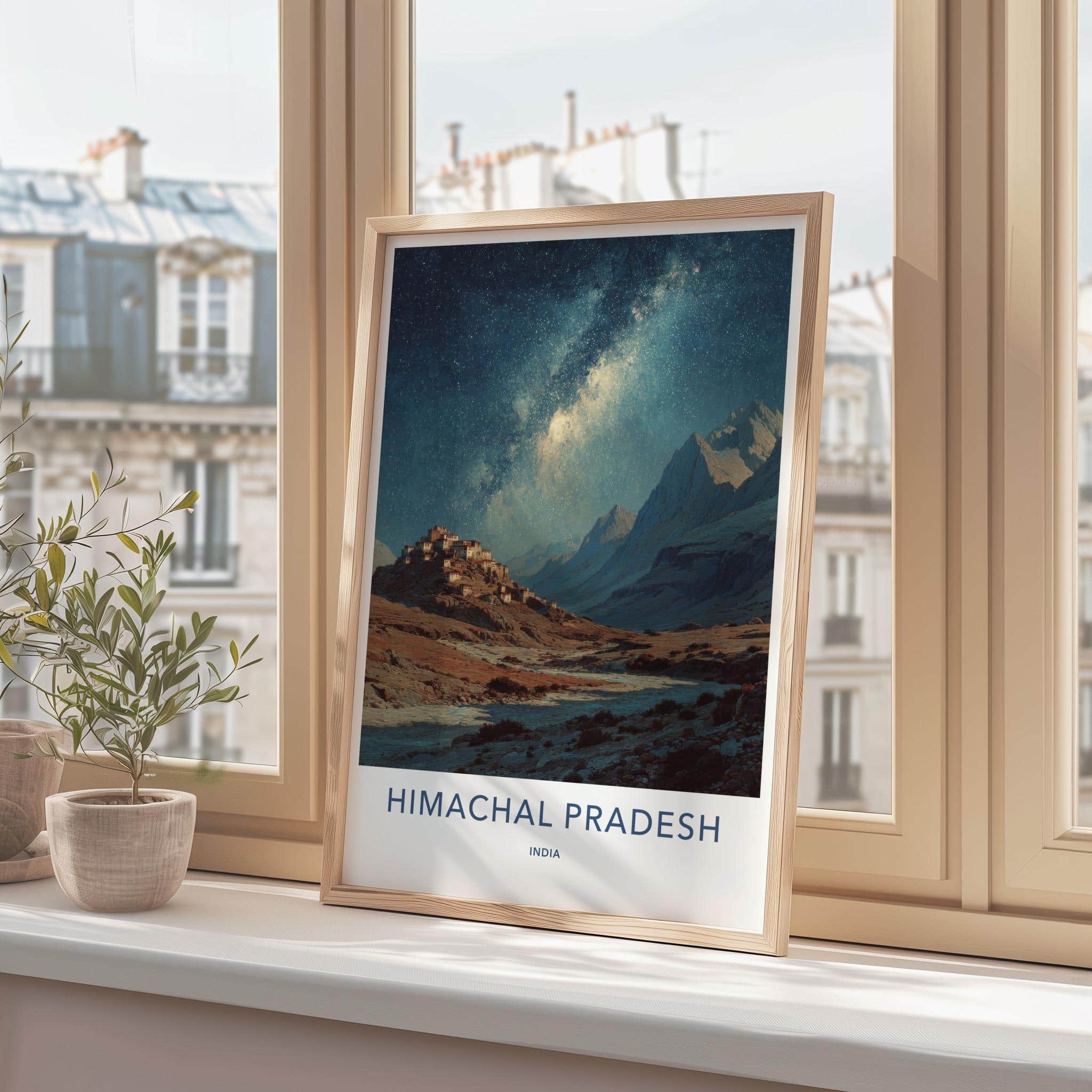 Himachal Pradesh Poster - India Fine Art - Himachal Pradesh Starry Night View Gift