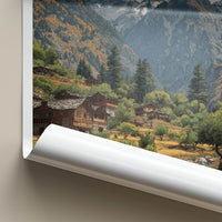 Himachal Pradesh Poster - India Travel Print - River Valley Village Gallery Art