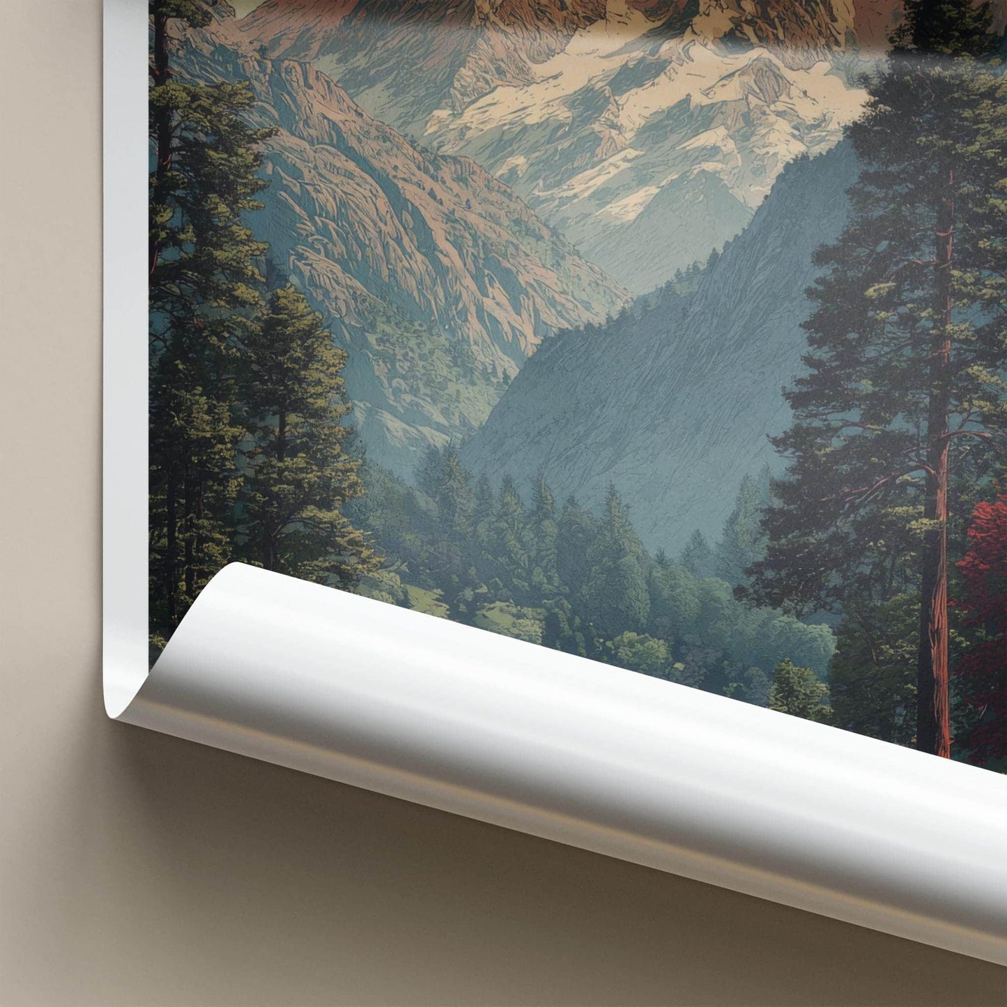 Himachal Pradesh Poster - India Wall Art - Himachal Pradesh Mountain Peaks Gift