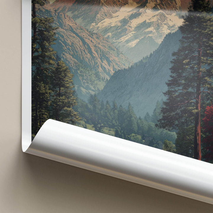 Himachal Pradesh Poster - India Wall Art - Himachal Pradesh Mountain Peaks Gift