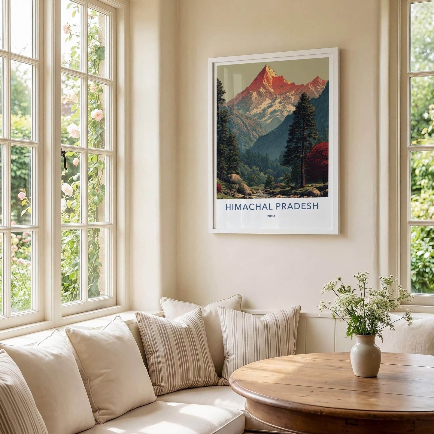Himachal Pradesh Poster - India Wall Art - Himachal Pradesh Mountain Peaks Gift