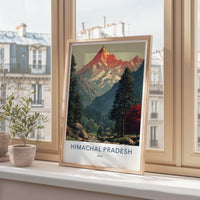 Himachal Pradesh Poster - India Wall Art - Himachal Pradesh Mountain Peaks Gift