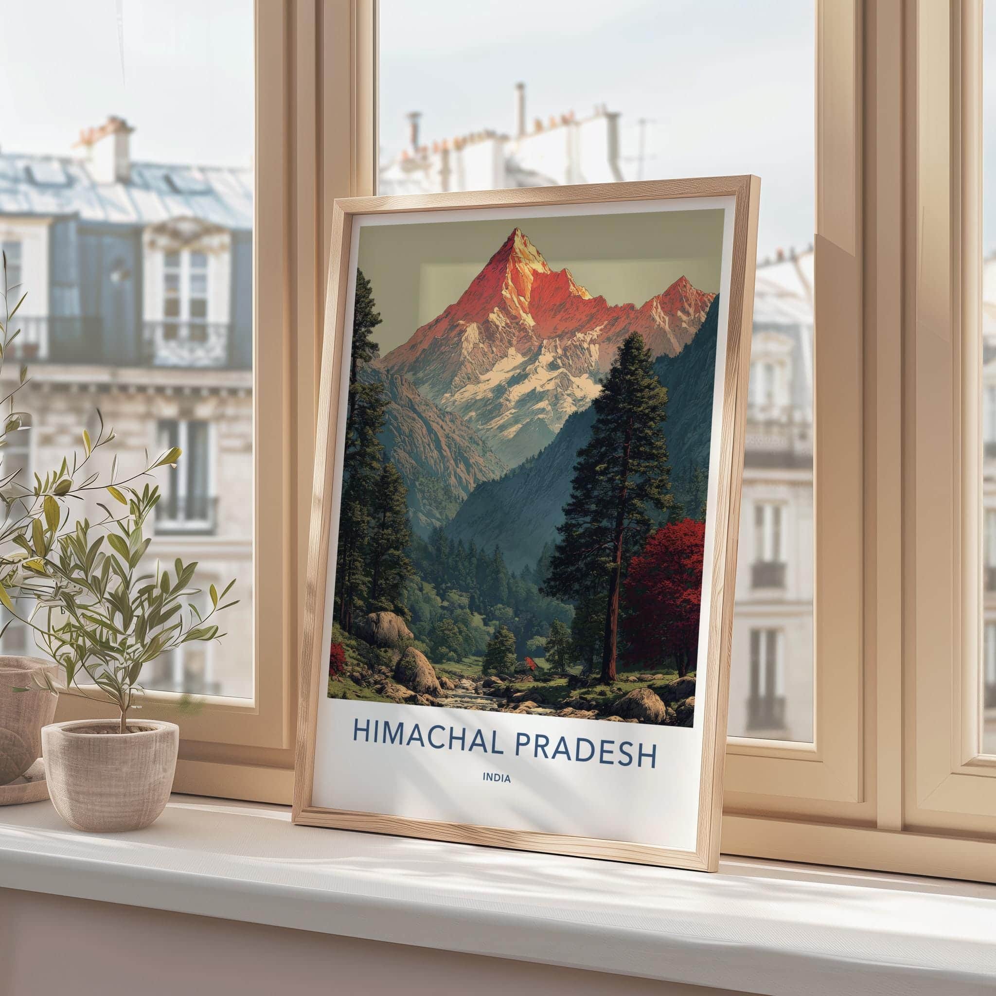 Himachal Pradesh Poster - India Wall Art - Himachal Pradesh Mountain Peaks Gift