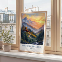 Himachal Pradesh Poster - India Wall Art - Himachal Pradesh Temple Gift