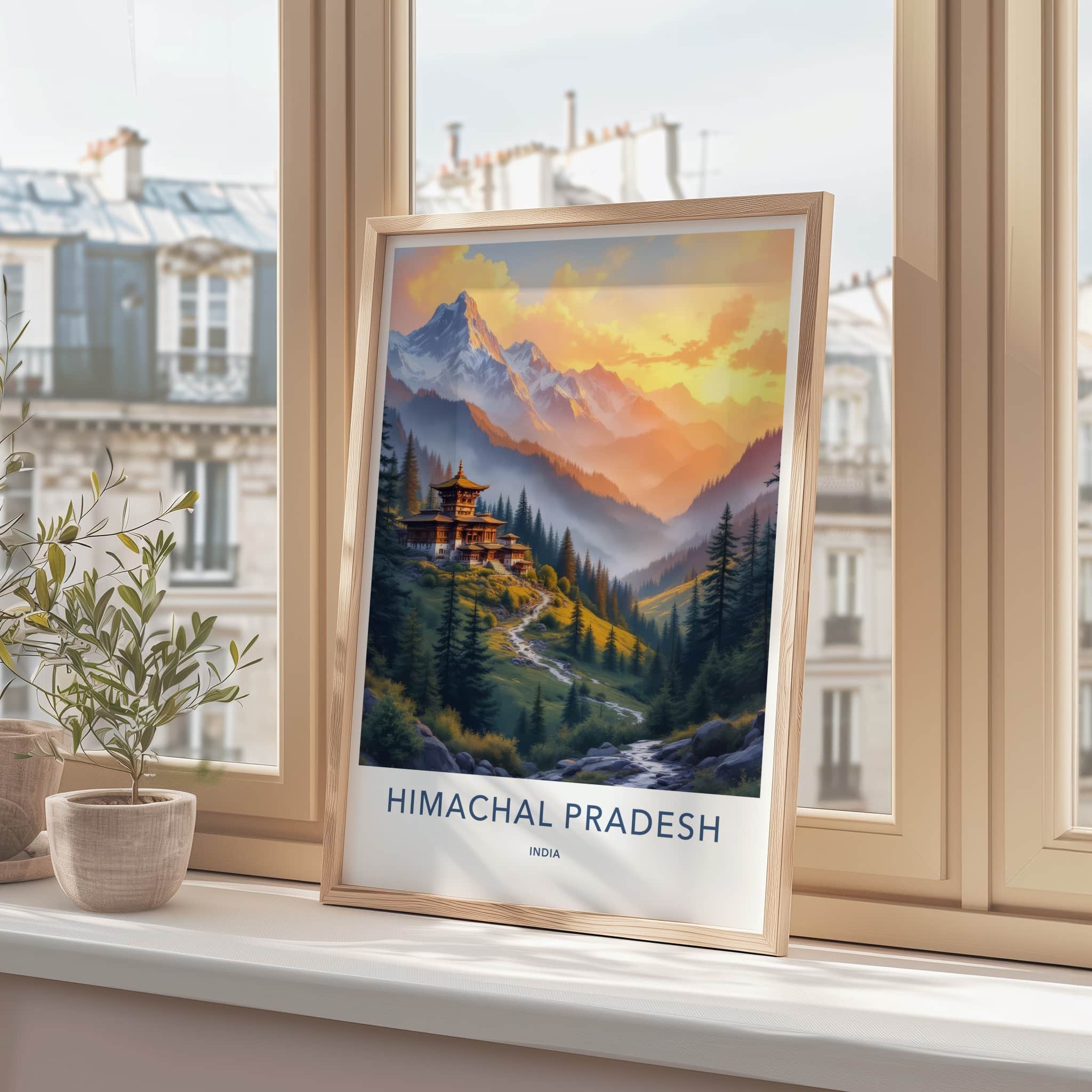 Himachal Pradesh Poster - India Wall Art - Himachal Pradesh Temple Gift