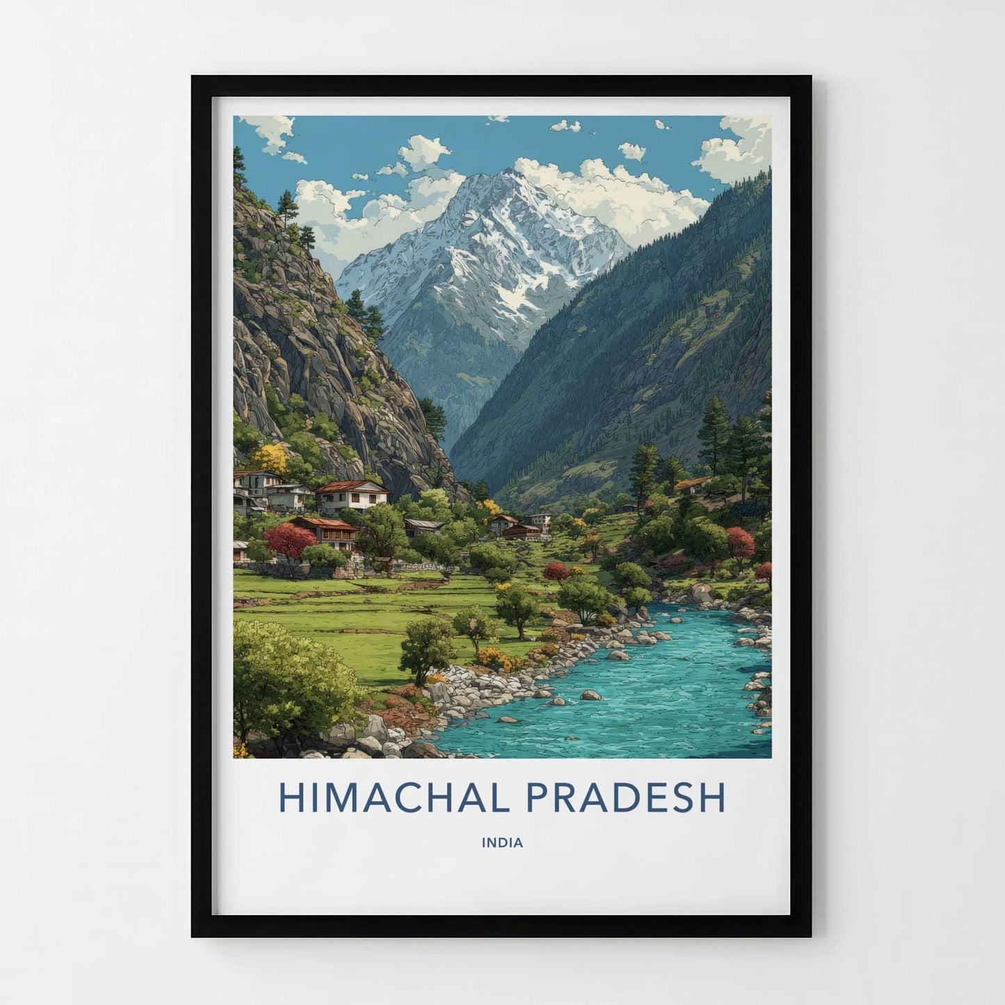 Himachal Pradesh Poster - India Wall Art - Himachal Pradesh Valley Gift