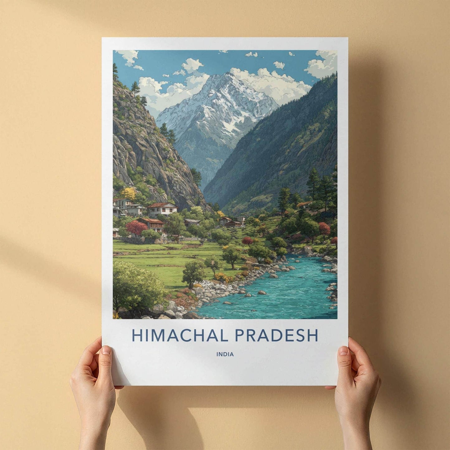 Himachal Pradesh Poster - India Wall Art - Himachal Pradesh Valley Gift