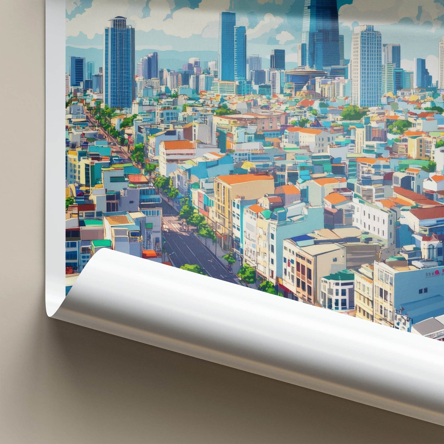 Ho Chi Minh Poster - Vietnam Travel Art - Vibrant City Skyline Home Decor