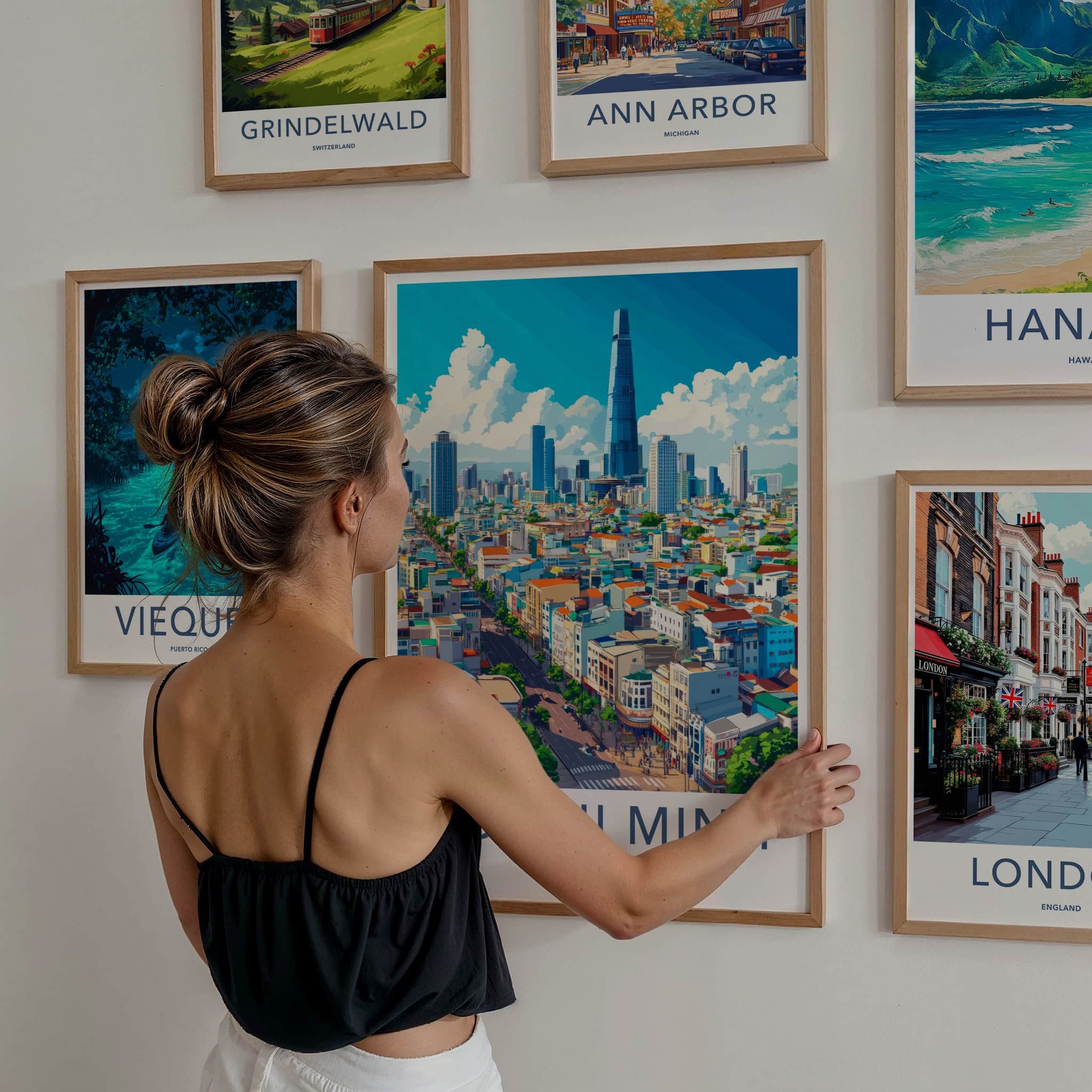 Ho Chi Minh Poster - Vietnam Travel Art - Vibrant City Skyline Home Decor