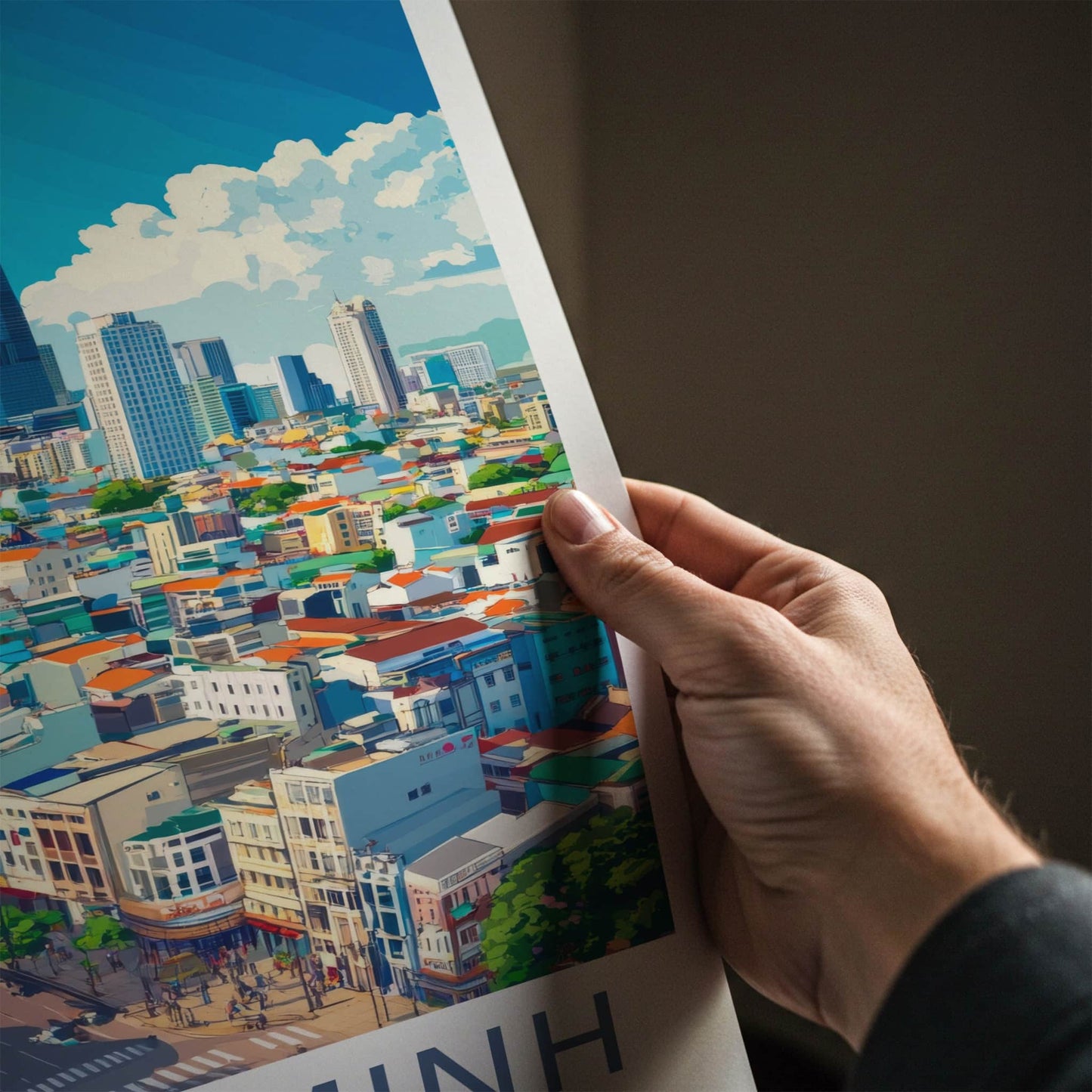 Ho Chi Minh Poster - Vietnam Travel Art - Vibrant City Skyline Home Decor