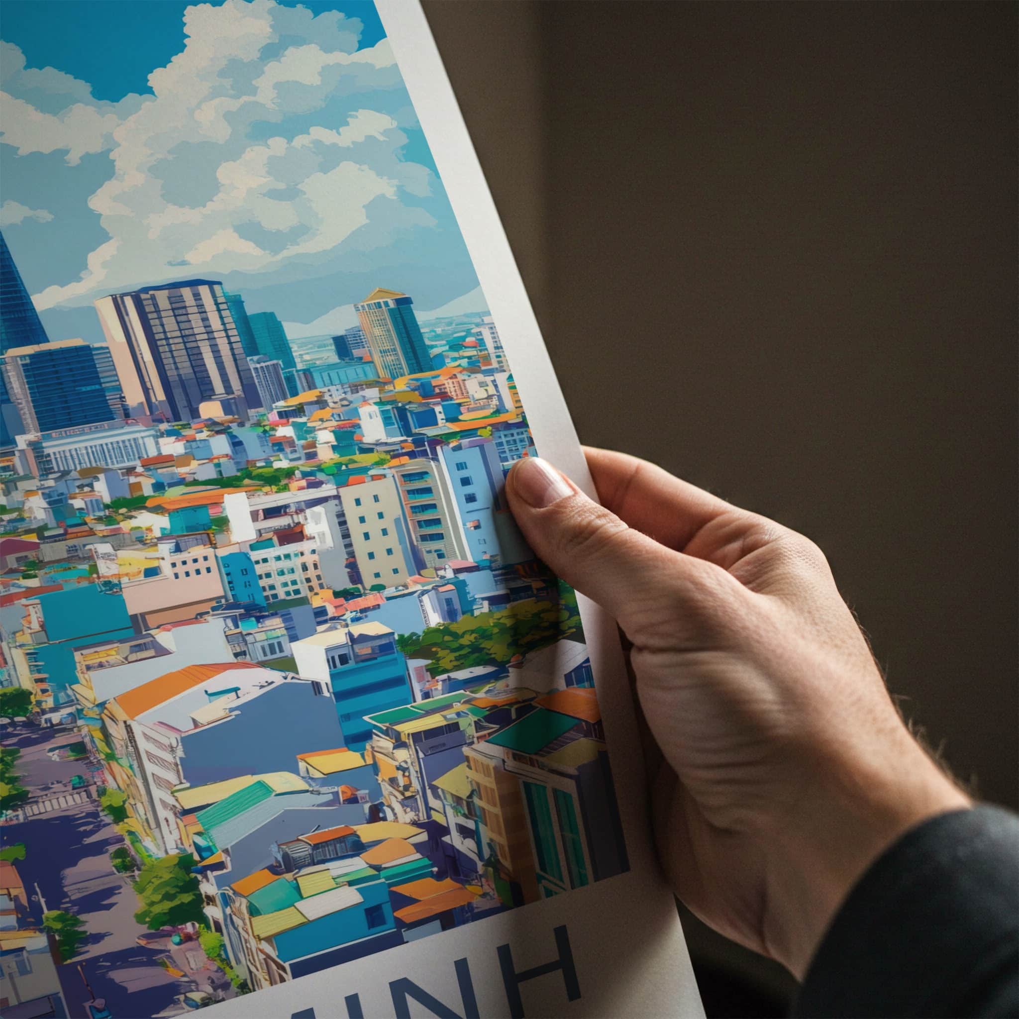 Ho Chi Minh Poster - Vietnam Travel Art - Vibrant City Skyline Home Decor