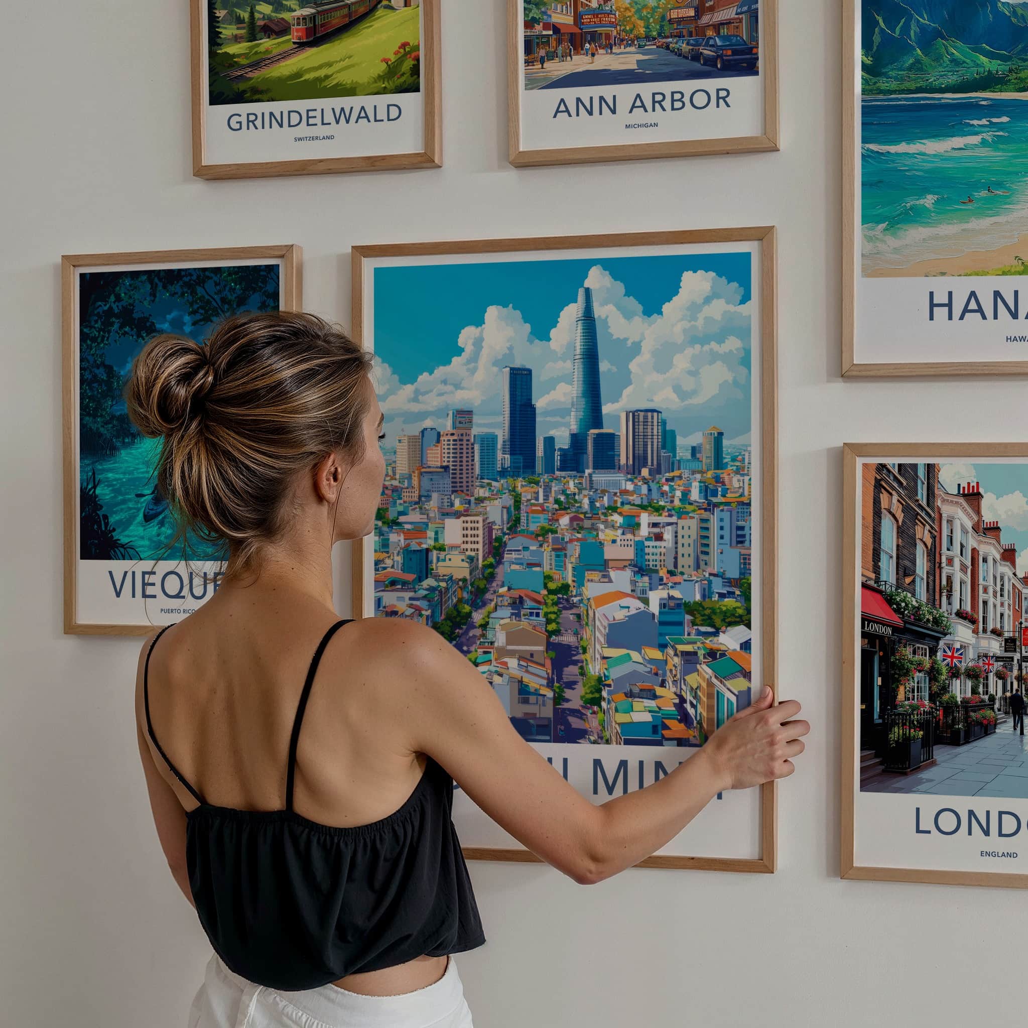 Ho Chi Minh Poster - Vietnam Travel Art - Vibrant City Skyline Home Decor