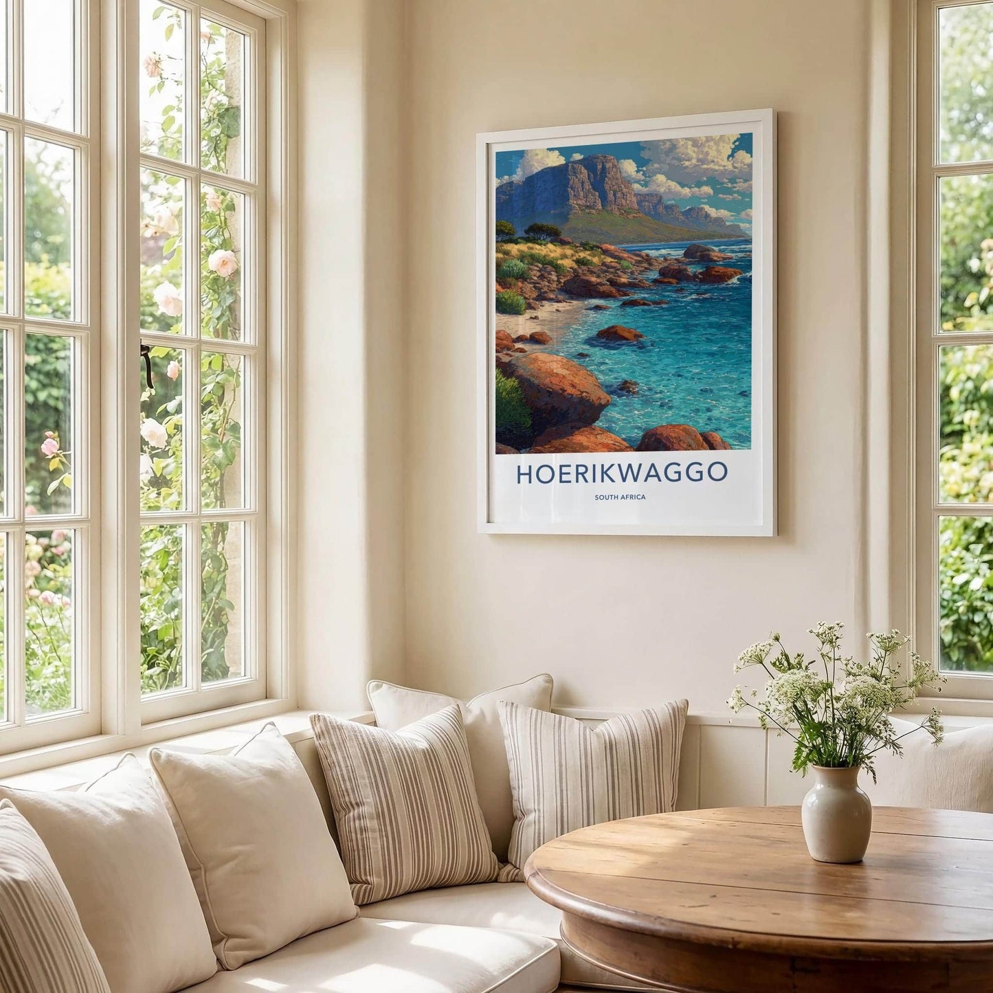 Hoerikwaggo Poster - South Africa Travel Art - Rocky Shore Cliffs Home Decor
