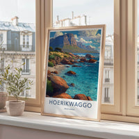 Hoerikwaggo Poster - South Africa Travel Art - Rocky Shore Cliffs Home Decor