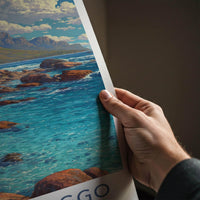 Hoerikwaggo Poster - South Africa Travel Art - Rocky Shore Cliffs Home Decor