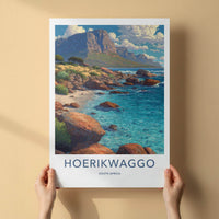 Hoerikwaggo Poster - South Africa Travel Art - Rocky Shore Cliffs Home Decor