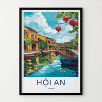 Hoi An Poster - Vietnam Framed Art - Ancient Town River Gallery Art
