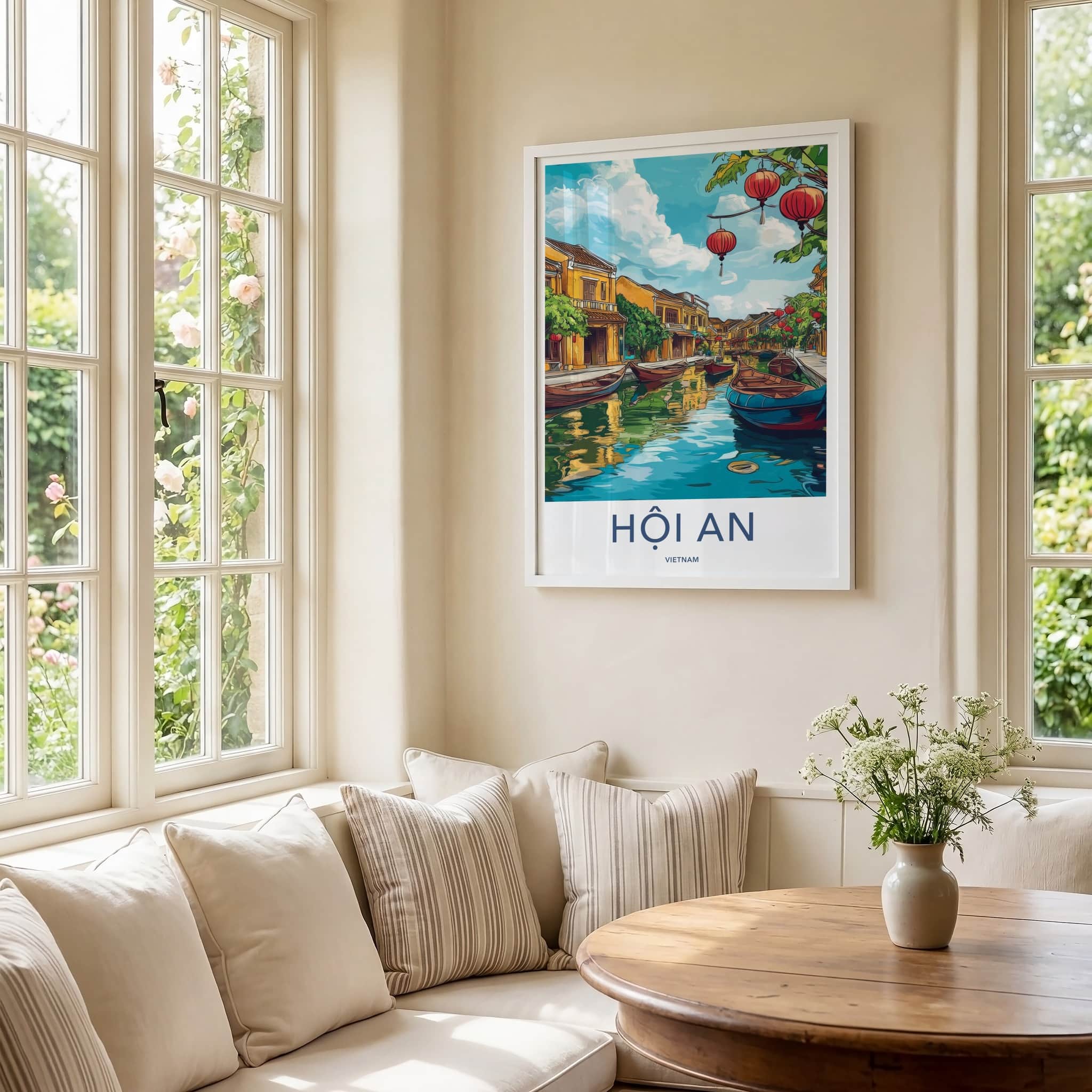Hoi An Poster - Vietnam Framed Art - Ancient Town River Gallery Art