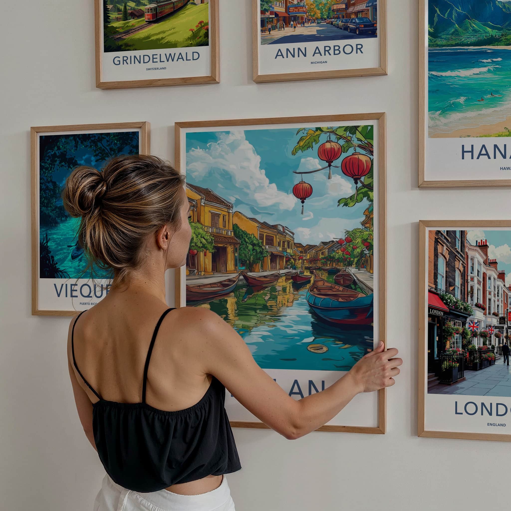 Hoi An Poster - Vietnam Framed Art - Ancient Town River Gallery Art