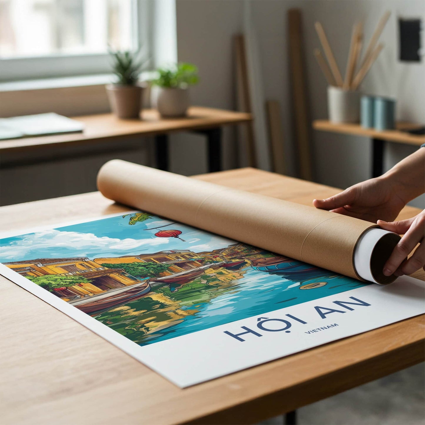 Hoi An Poster - Vietnam Framed Art - Ancient Town River Gallery Art