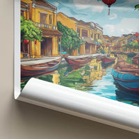 Hoi An Poster - Vietnam Framed Art - Ancient Town River Gallery Art