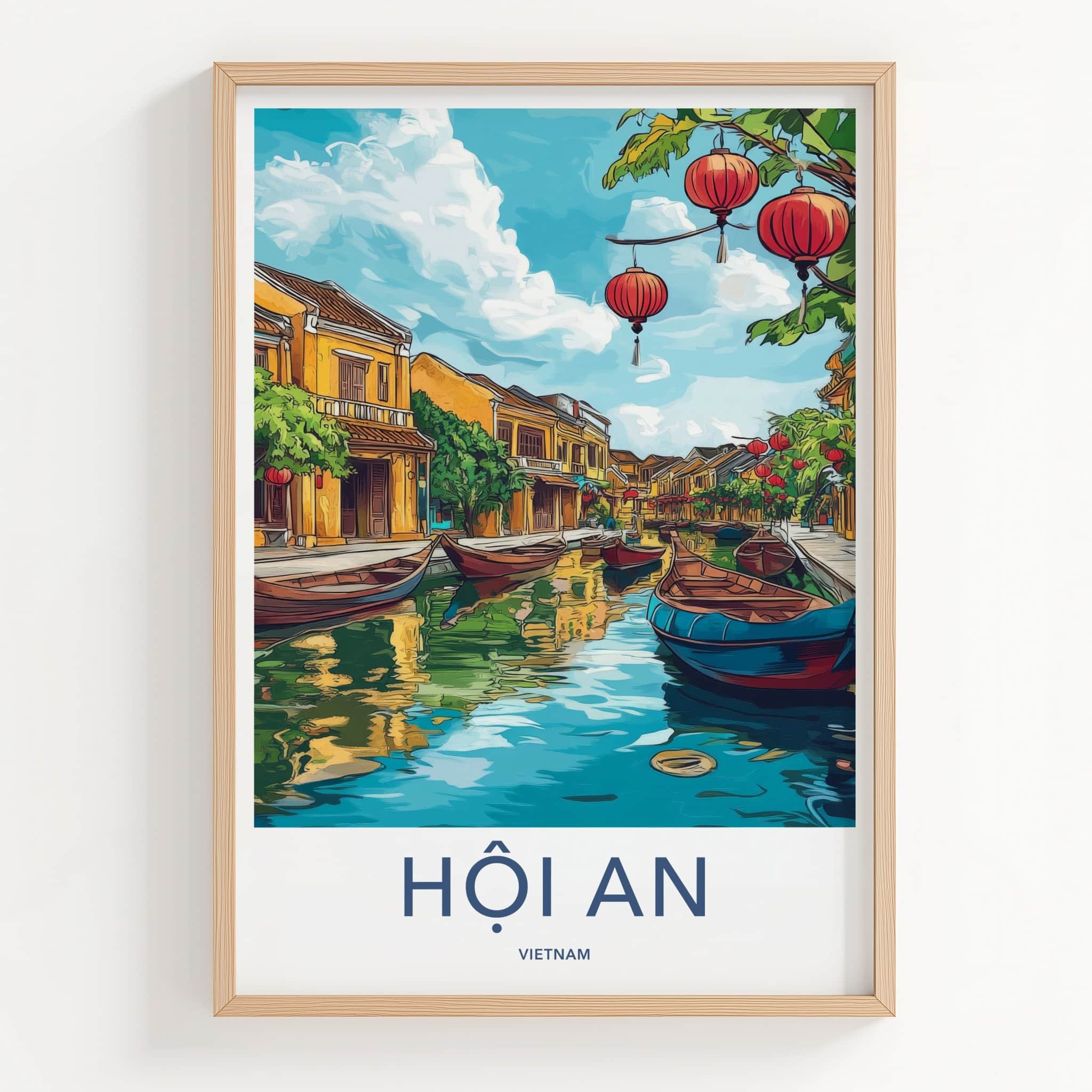 Hoi An Poster - Vietnam Framed Art - Ancient Town River Gallery Art