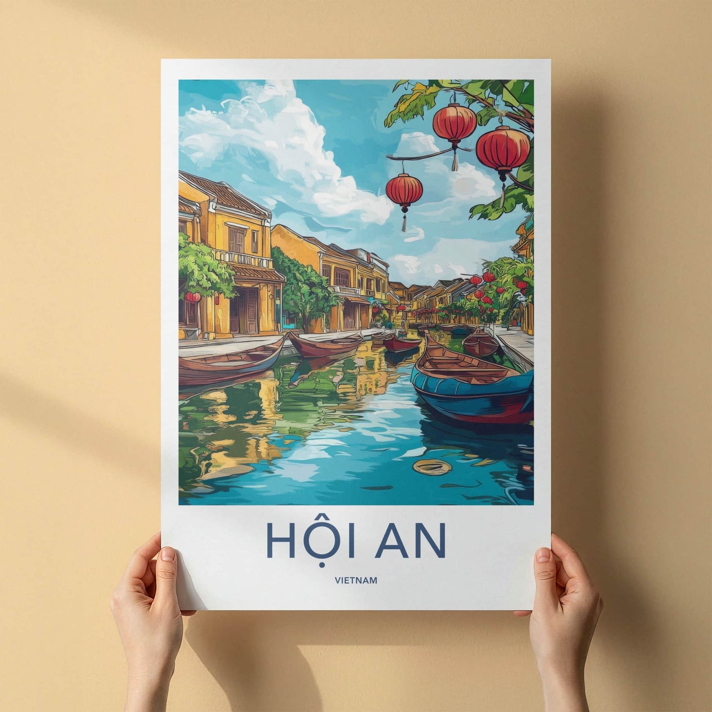 Hoi An Poster - Vietnam Framed Art - Ancient Town River Gallery Art